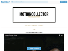 Tablet Screenshot of motioncollector.com